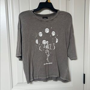Gray Graphic Women Top
